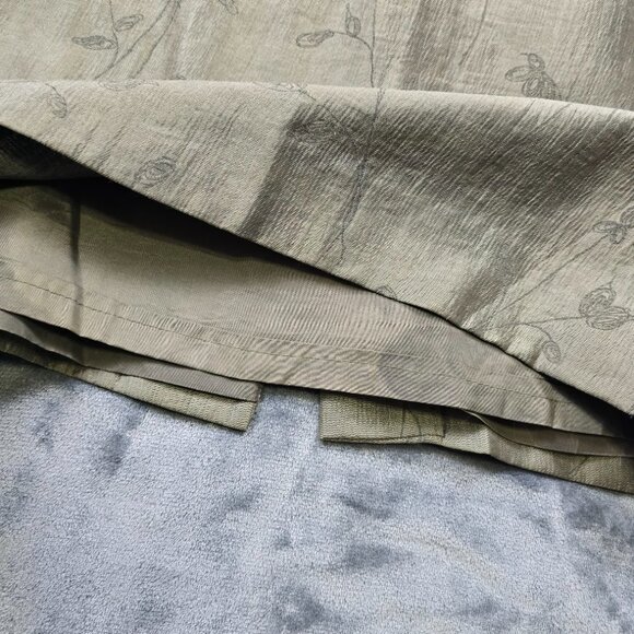 Albert Nipon Skirt Suit Set Womens 12 Sage Green Floral Blazer Textured Career - Picture 12 of 16